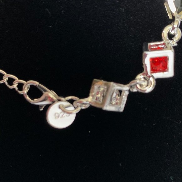 🥰Silver925 Multicolor Stone Cube Bracelet - Picture 4 of 11